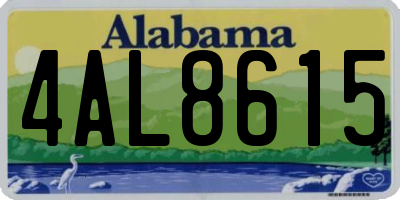 AL license plate 4AL8615