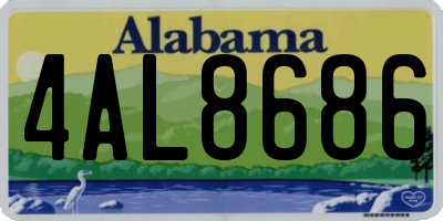 AL license plate 4AL8686