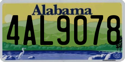 AL license plate 4AL9078