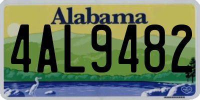 AL license plate 4AL9482