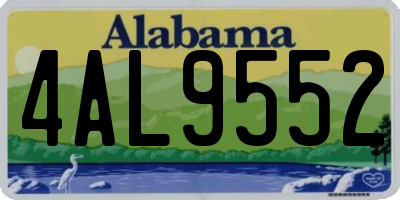 AL license plate 4AL9552