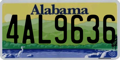 AL license plate 4AL9636
