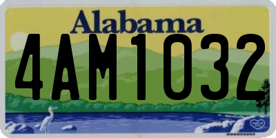 AL license plate 4AM1032