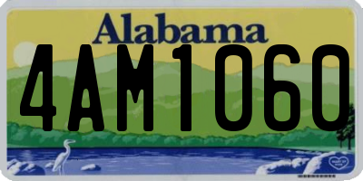 AL license plate 4AM1060