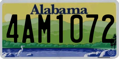 AL license plate 4AM1072