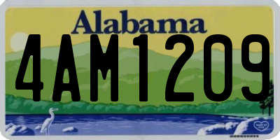AL license plate 4AM1209