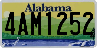AL license plate 4AM1252