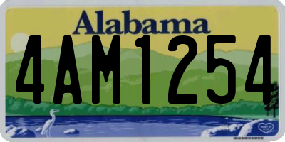 AL license plate 4AM1254