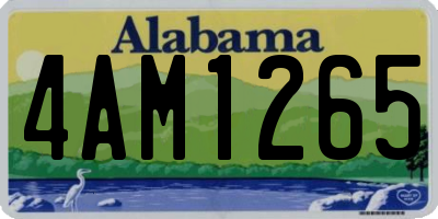 AL license plate 4AM1265