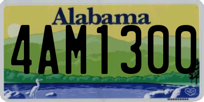 AL license plate 4AM1300