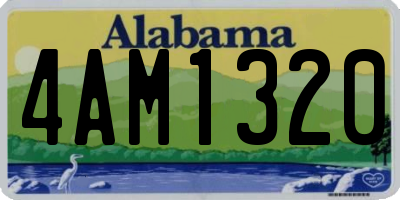AL license plate 4AM1320