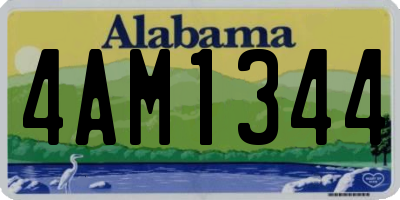 AL license plate 4AM1344