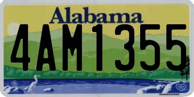AL license plate 4AM1355