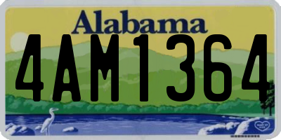 AL license plate 4AM1364