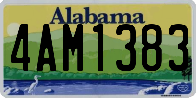 AL license plate 4AM1383