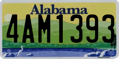 AL license plate 4AM1393