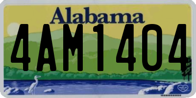 AL license plate 4AM1404