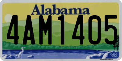 AL license plate 4AM1405