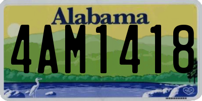AL license plate 4AM1418