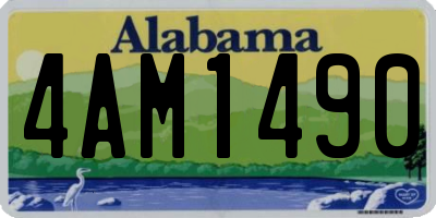 AL license plate 4AM1490