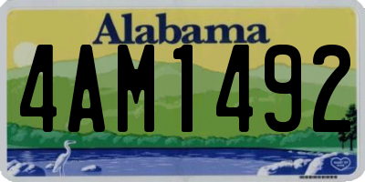AL license plate 4AM1492