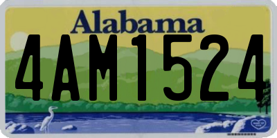 AL license plate 4AM1524