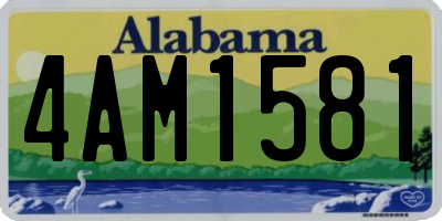 AL license plate 4AM1581