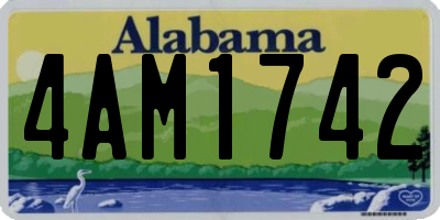 AL license plate 4AM1742