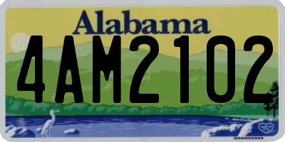 AL license plate 4AM2102