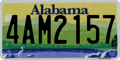 AL license plate 4AM2157