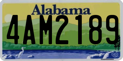 AL license plate 4AM2189