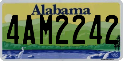 AL license plate 4AM2242