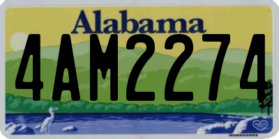 AL license plate 4AM2274
