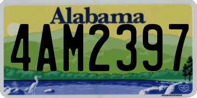AL license plate 4AM2397