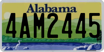 AL license plate 4AM2445