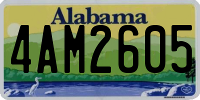 AL license plate 4AM2605