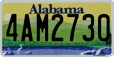 AL license plate 4AM2730