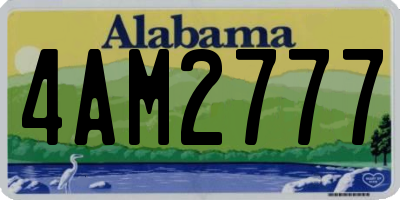 AL license plate 4AM2777