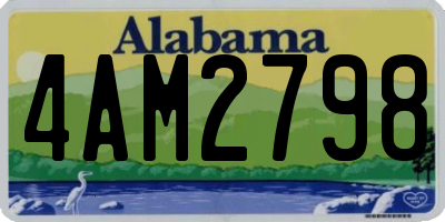 AL license plate 4AM2798