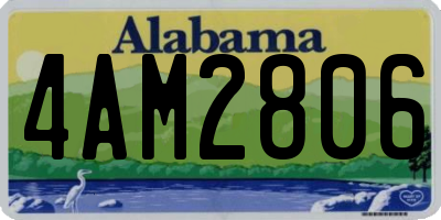 AL license plate 4AM2806