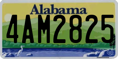 AL license plate 4AM2825