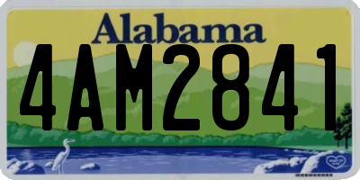 AL license plate 4AM2841