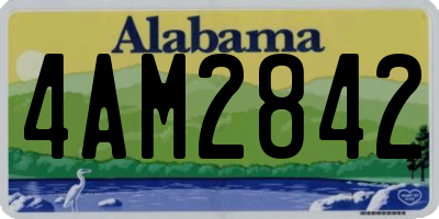 AL license plate 4AM2842