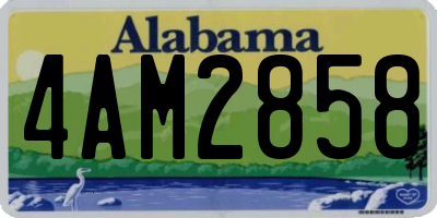 AL license plate 4AM2858