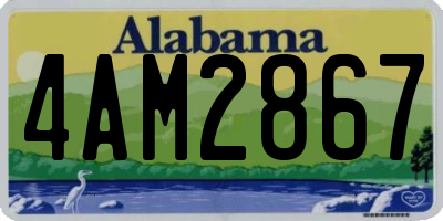 AL license plate 4AM2867