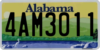 AL license plate 4AM3011