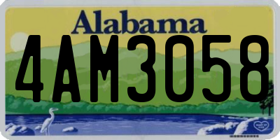 AL license plate 4AM3058