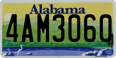 AL license plate 4AM3060