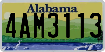 AL license plate 4AM3113