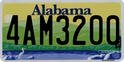 AL license plate 4AM3200